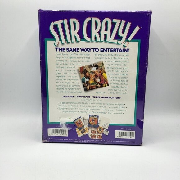 Stir Crazy 1996 Oriental Sane Way to Entertain! Dinner Party Game New Sealed - Picture 3 of 3